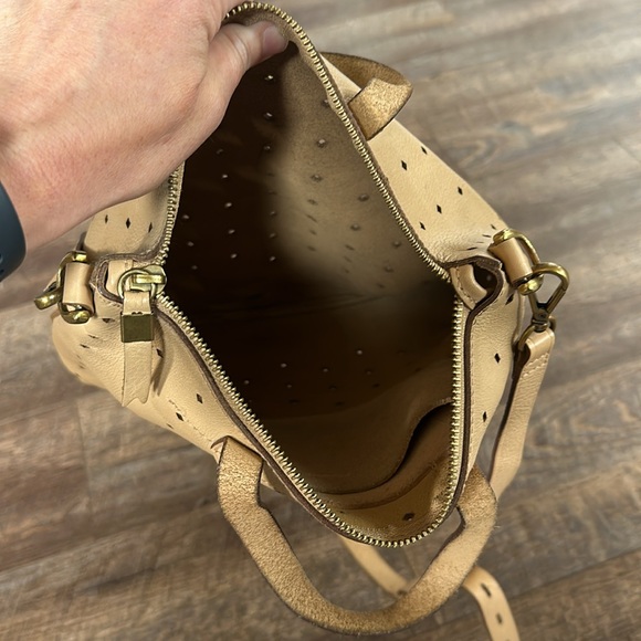 Madewell mini Transport perforated Beige Leather Crossbody bag - Picture 13 of 16